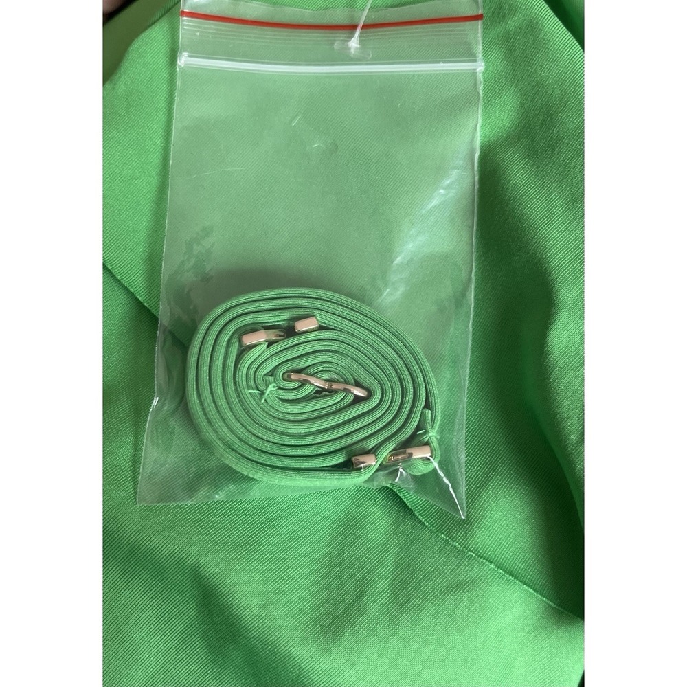 New KATE SPADE Sz XS Ruffle One Piece Green Swimsuit Strap Liner Fern Moss NWOT - Picture 3 of 9